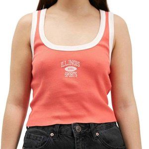 BDG Urban Outfitters Womens Size Small S Crop Top Illinois Raw Hem Tank